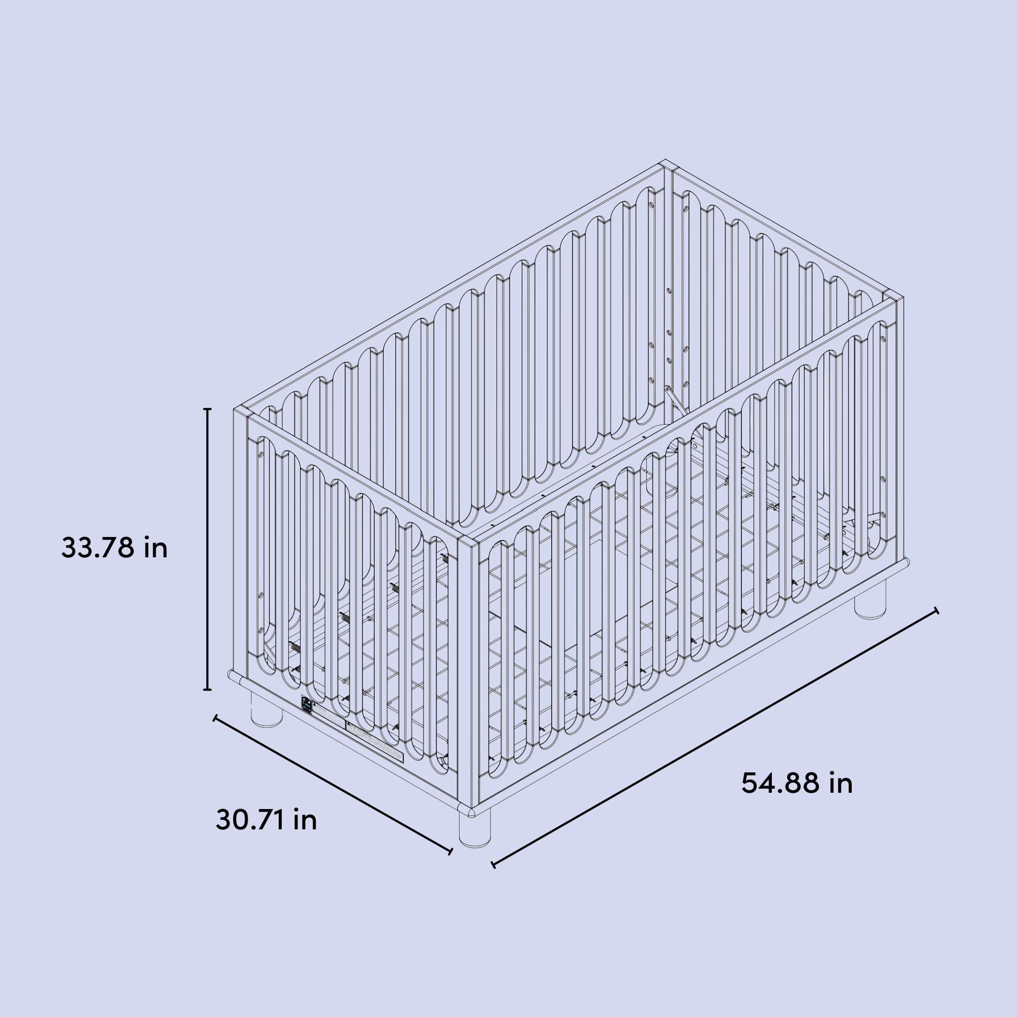 Storkcraft Sicily Deluxe 3-in-1 Convertible Crib - Olive With Driftwood.