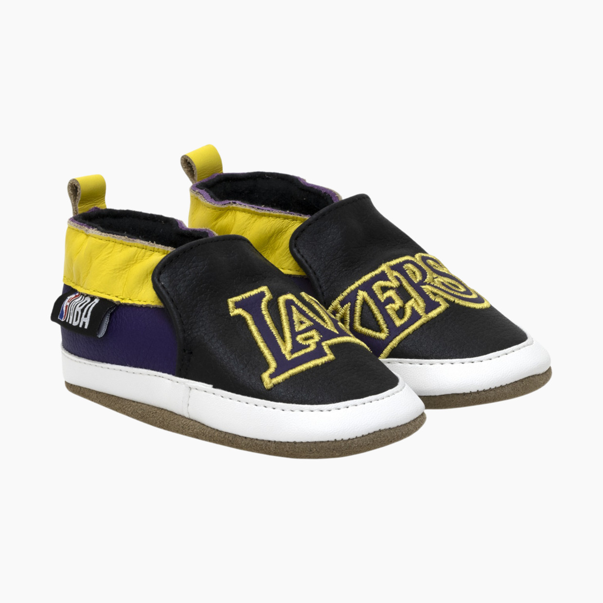 Robeez Lakers Shoes - Black, 6-12 M.