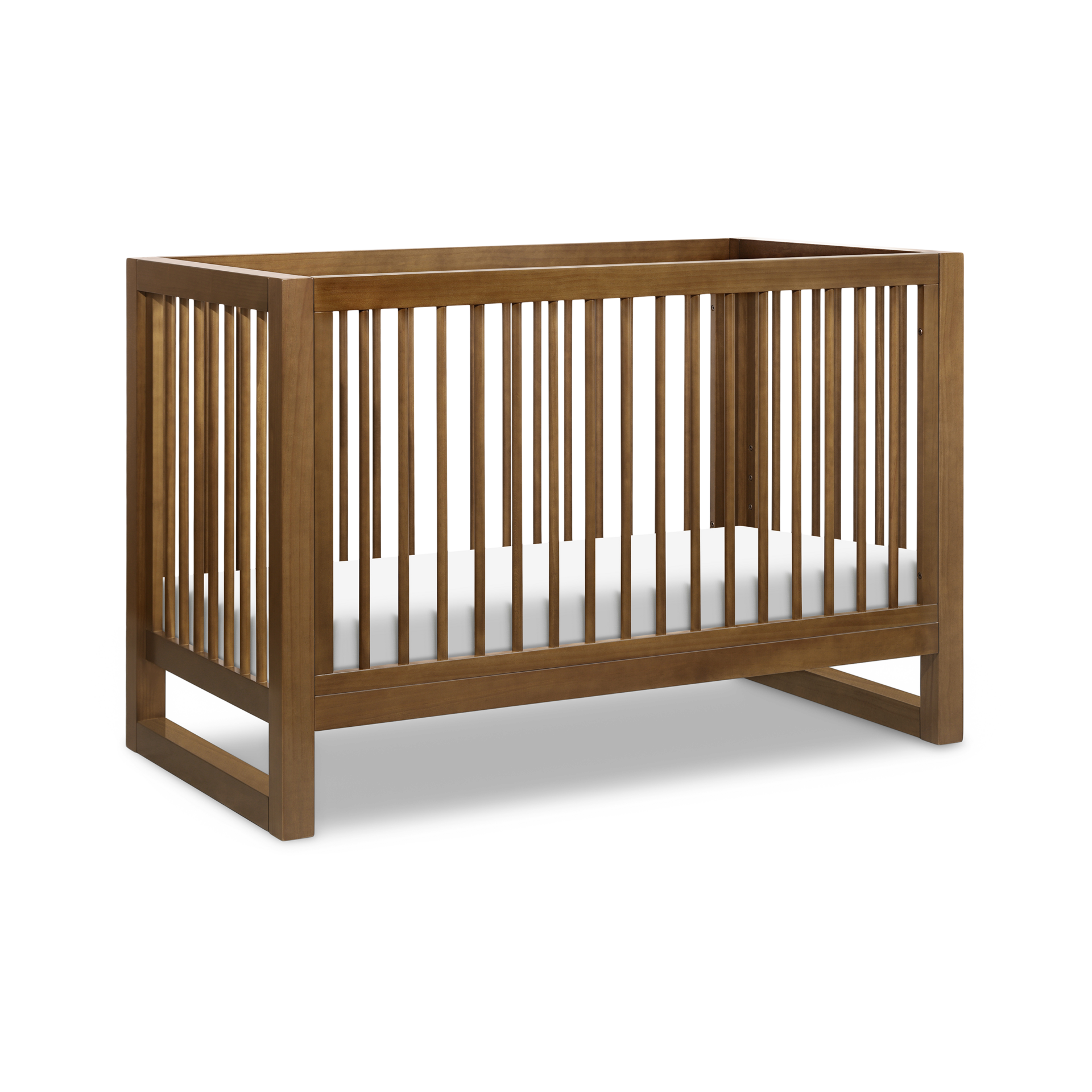 Namesake Nantucket 3-in-1 Convertible Crib with Toddler Bed Conversion Kit - Natural Walnut.