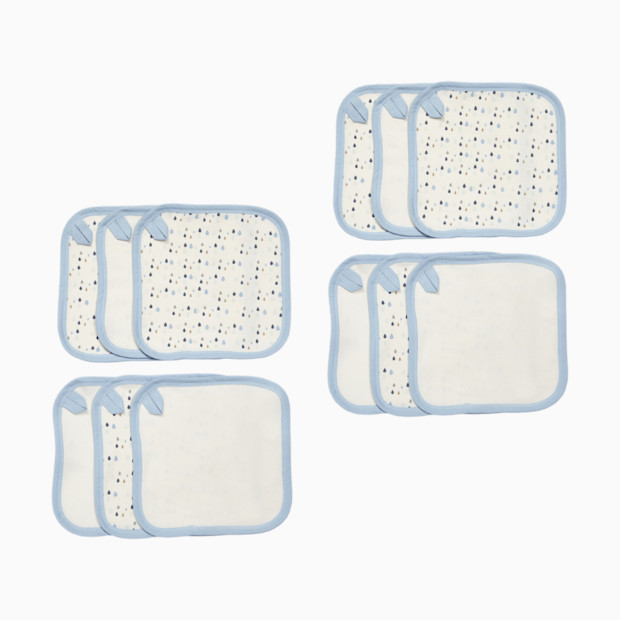 Small Story Organic Washcloth (6 Pack) - Rain Drops, 12.