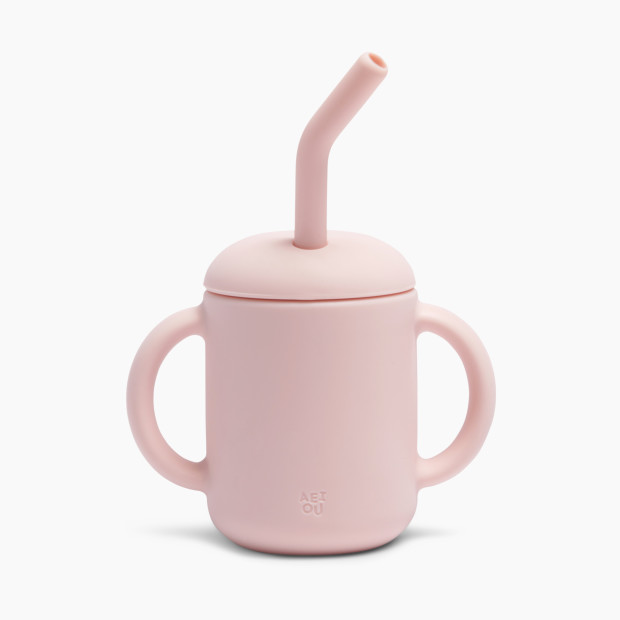 AEIOU Sippy Cup with Straw - Petal.