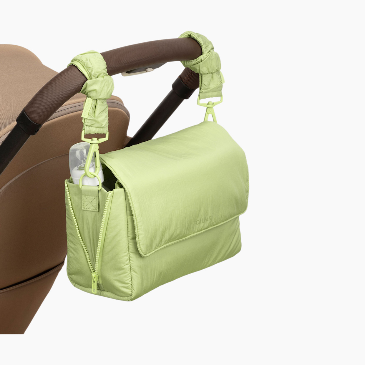 CALPAK Convertible Stroller Caddy Crossbody Lime Babylist Shop