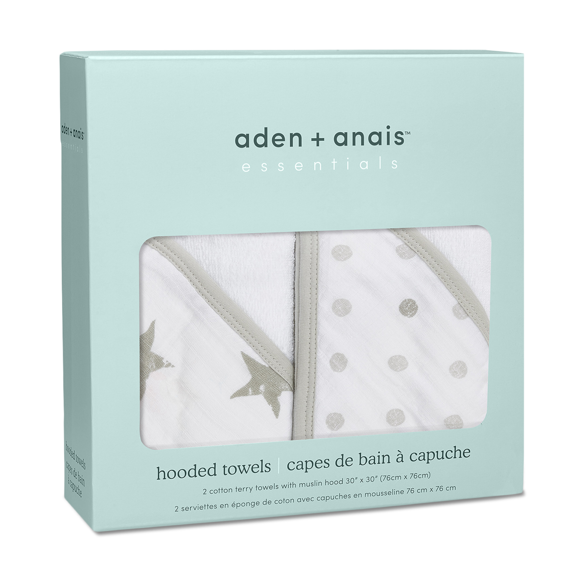 Aden + Anais Hooded Towel 2 Pack - Dusty.