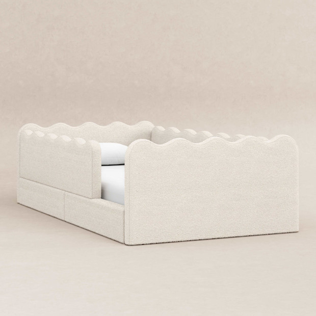 babyletto Rizo Montessori-Inspired Twin Floor Bed with Guardrails.
