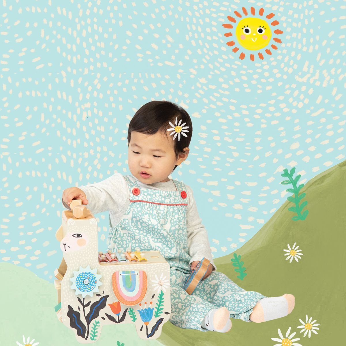 Manhattan Toy Musical Lili Llama Wooden Toy.