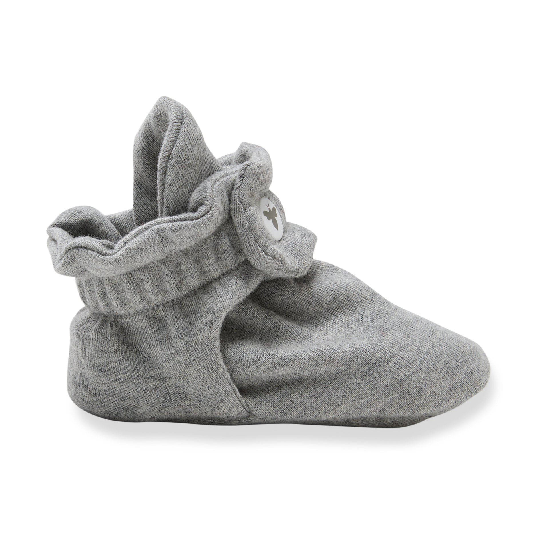 Burt's Bees Baby Organic Cotton Booties - Heather Grey, 0-3 M.