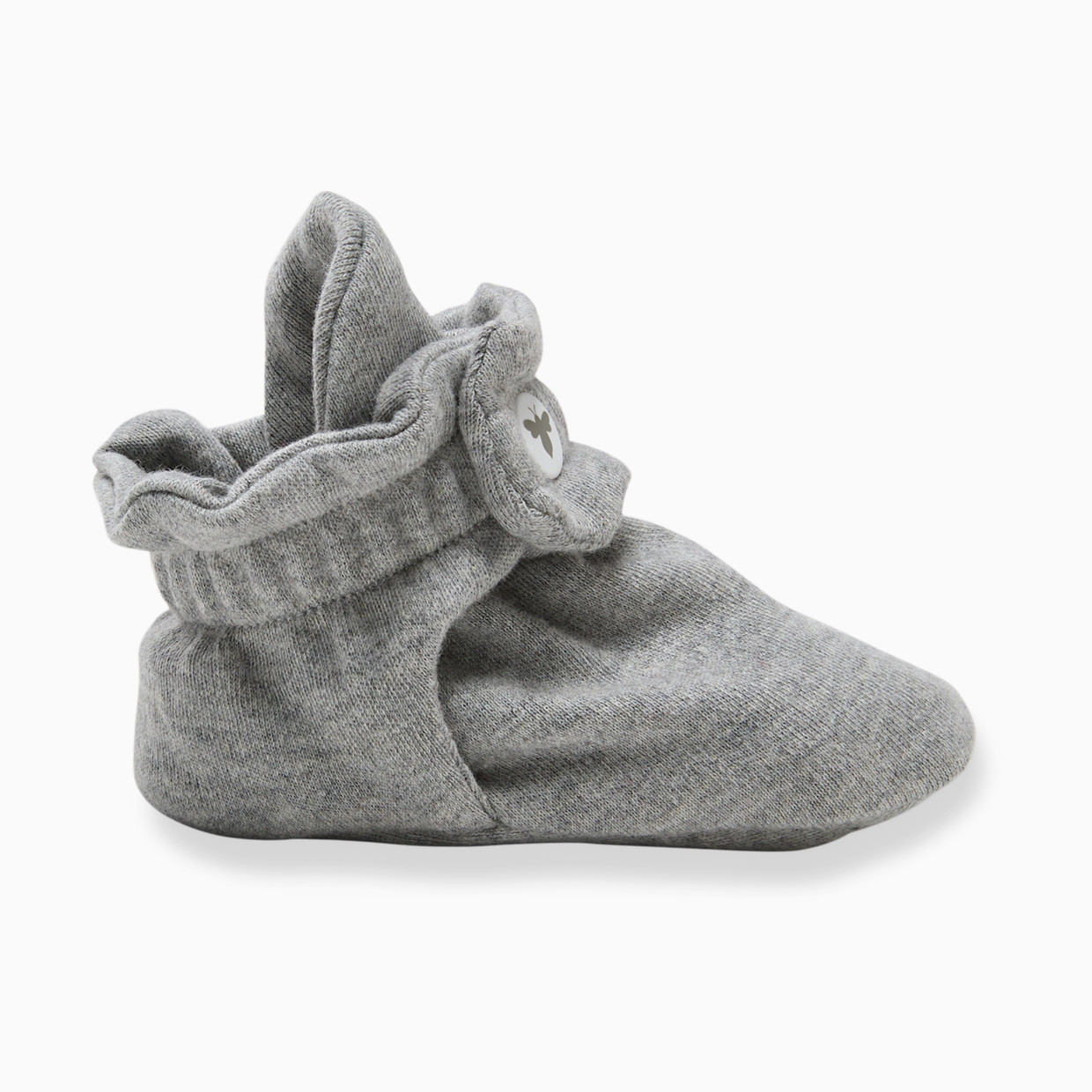 Burt's Bees Baby Organic Cotton Booties - Heather Grey, 0-3 M.