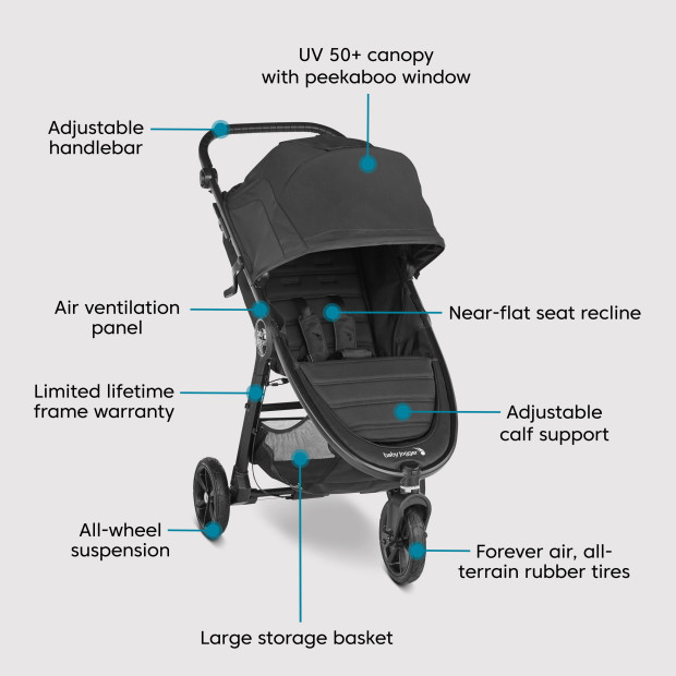 Baby Jogger City Mini GT2 All Terrain Package - Opulent Black.