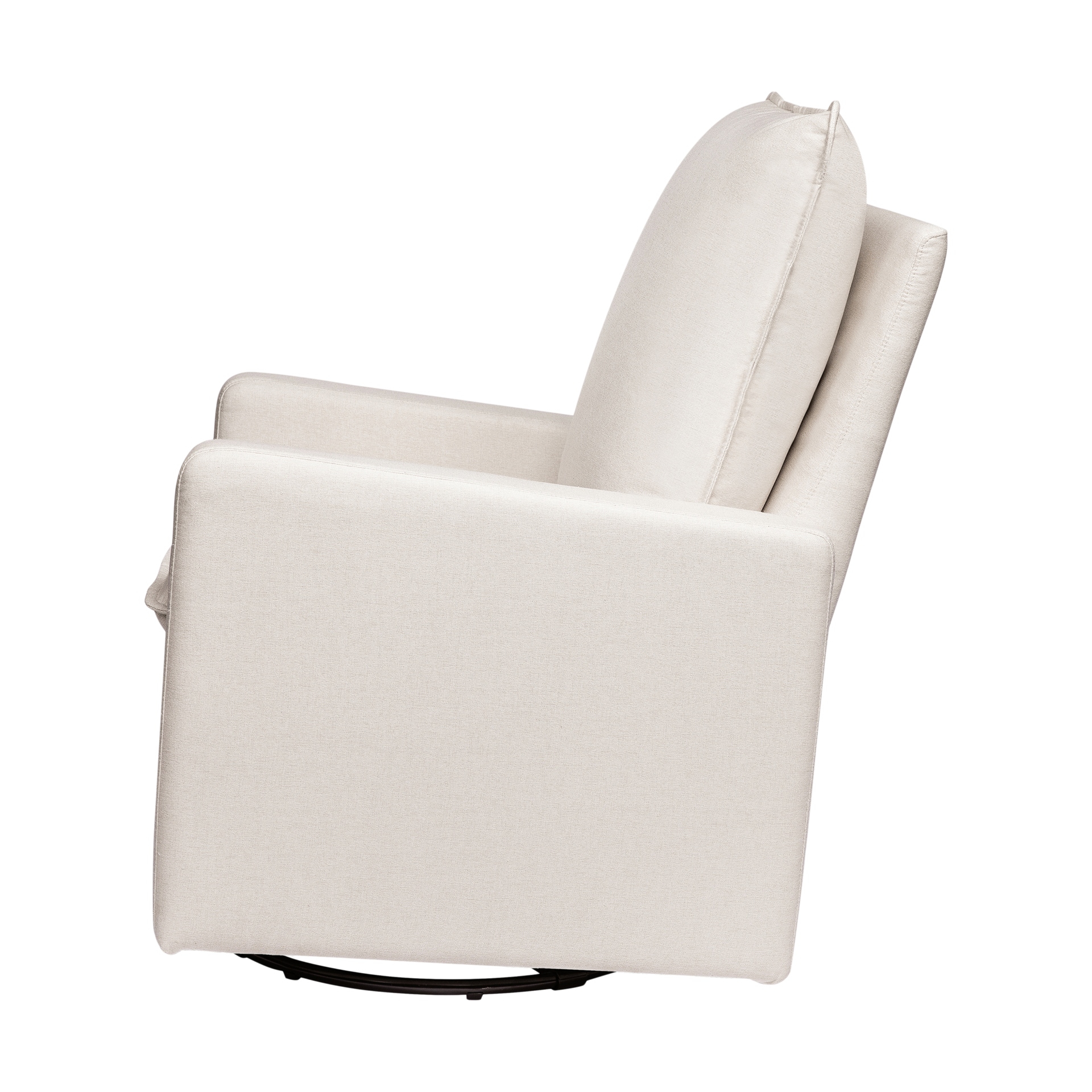babyletto Cali Pillowback Swivel Glider - Performance Cream Eco Weave.