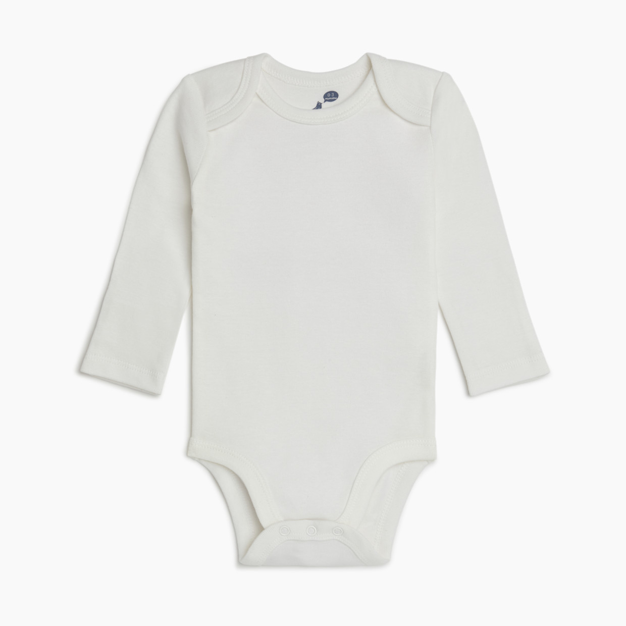 Small Story 5 Pack Long Sleeve Solid Bodysuits - White, 0-3 M.