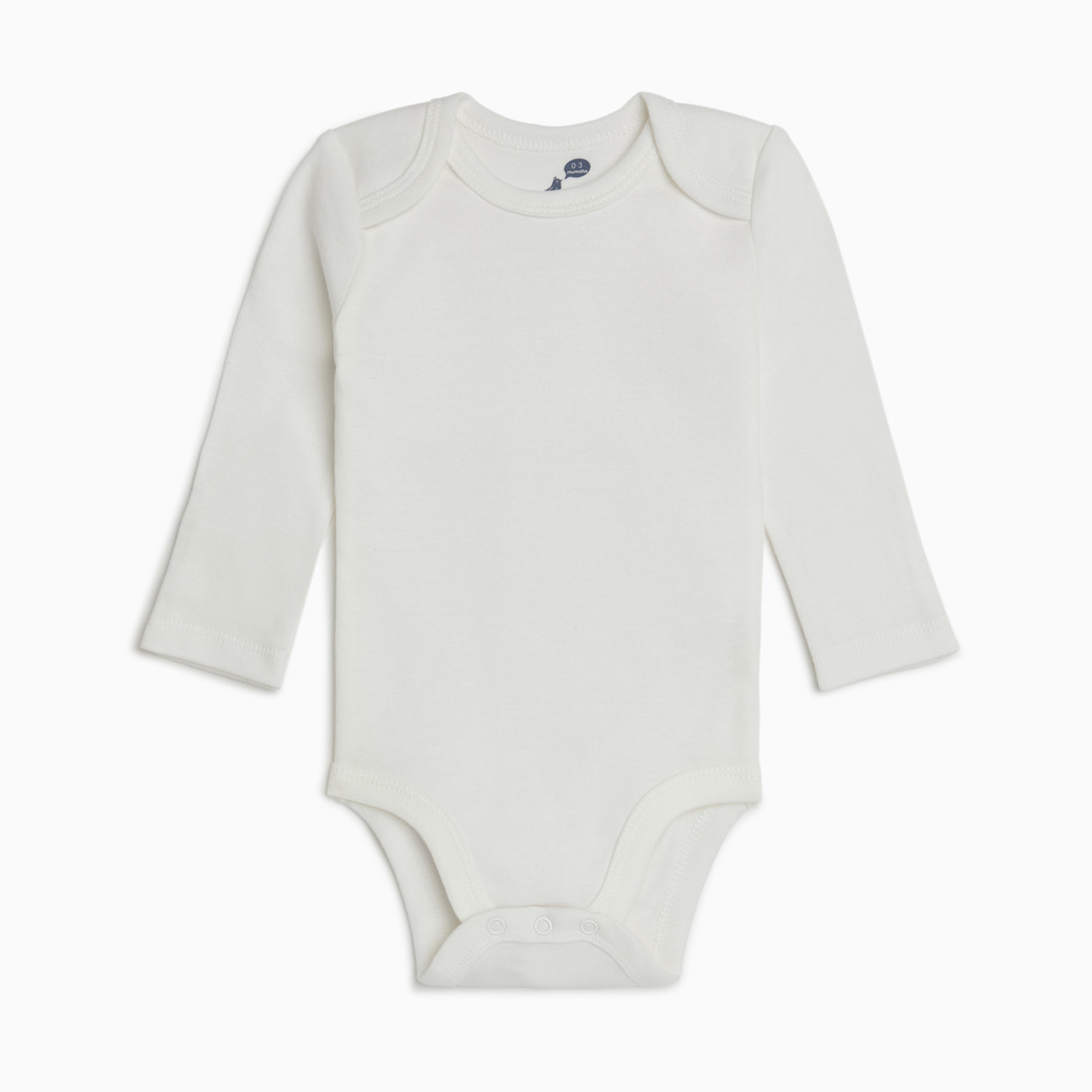Small Story 5 Pack Long Sleeve Solid Bodysuits - White, 3-6 M.
