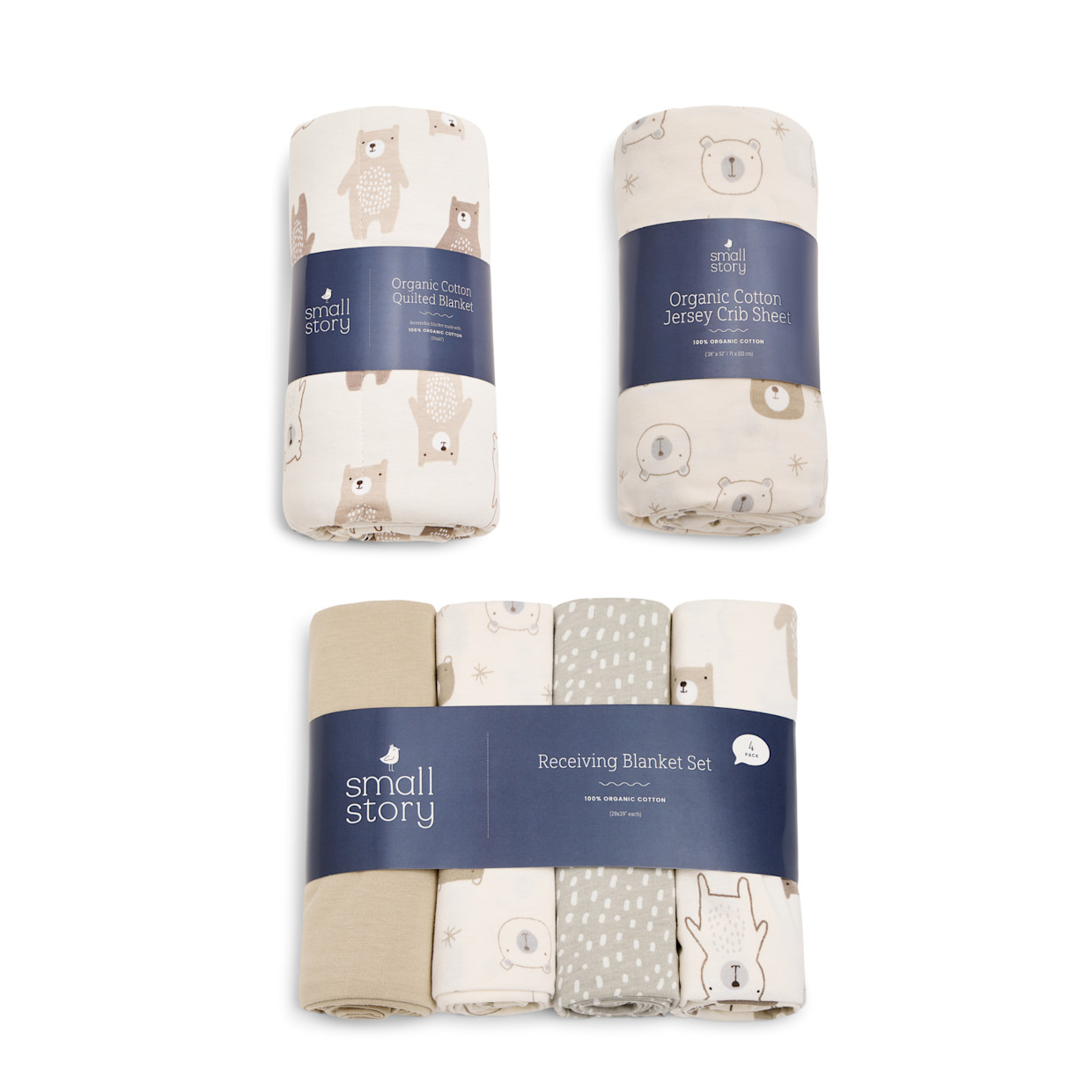 Small Story Organic Cotton Nursery Gift Set - Little Bear.