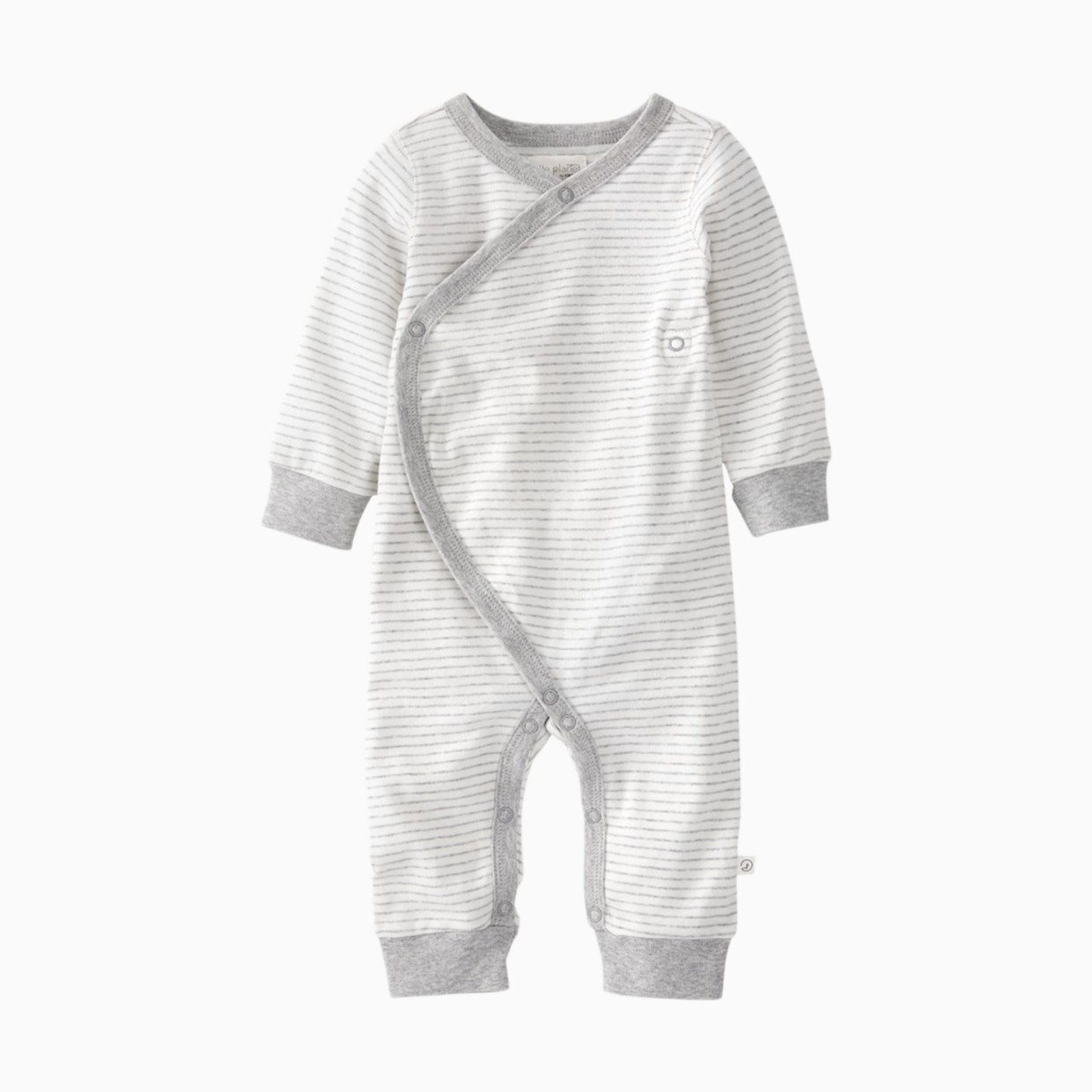 Carter's Little Planet Organic Cotton Wrap Sleep & Play Pajamas in Stripes - Multi Gray Stripe, 3-6 M.