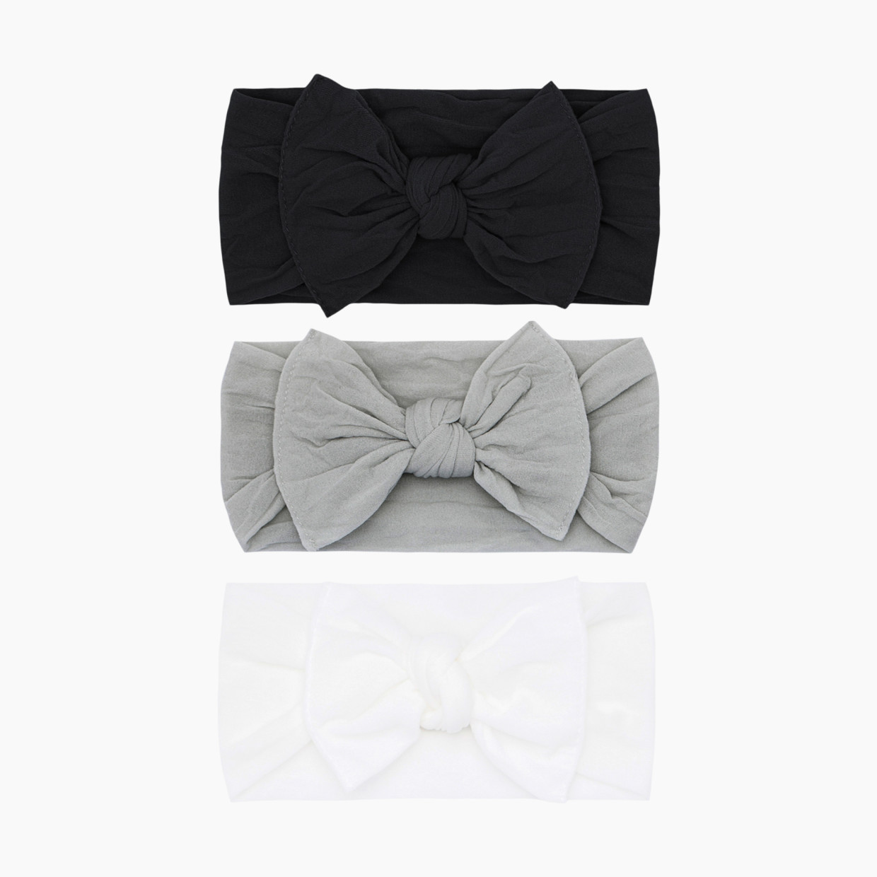 Baby Bling Classic Knot Headband Set (3 pack) - Grey/Black/White.