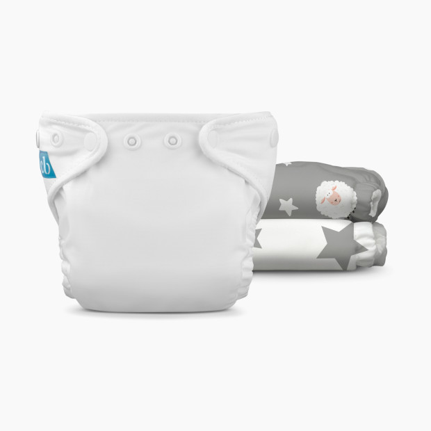 Charlie Banana Reusable Cloth Diaper (3 Diapers and 3 Reusable Inserts) - Night Nite, Newborn.