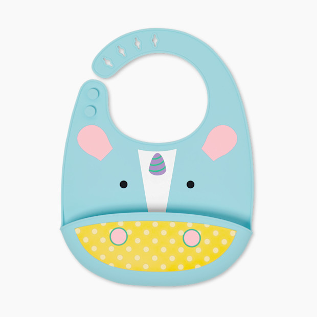 Skip Hop Fold & Go Silicone Bib - Unicorn.