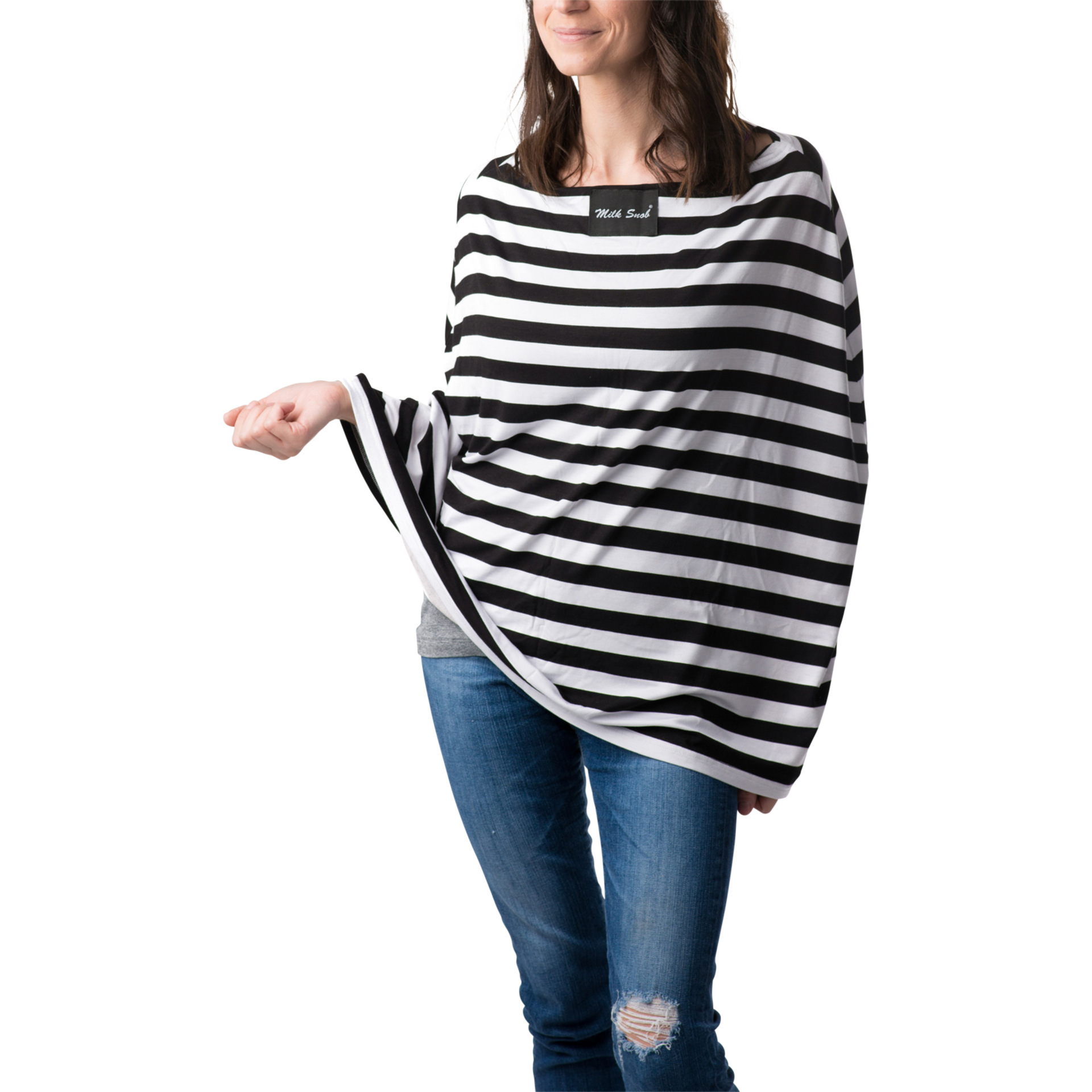 Milk Snob 5-in-1 Cover - Black & White Signature Stripe.