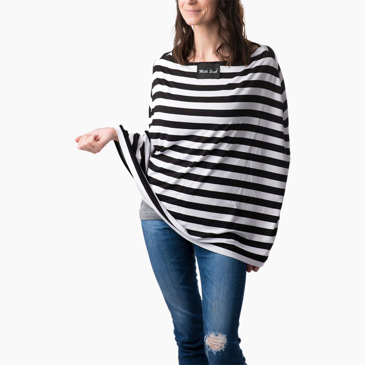 Milk Snob 5-in-1 Cover - Black & White Signature Stripe.
