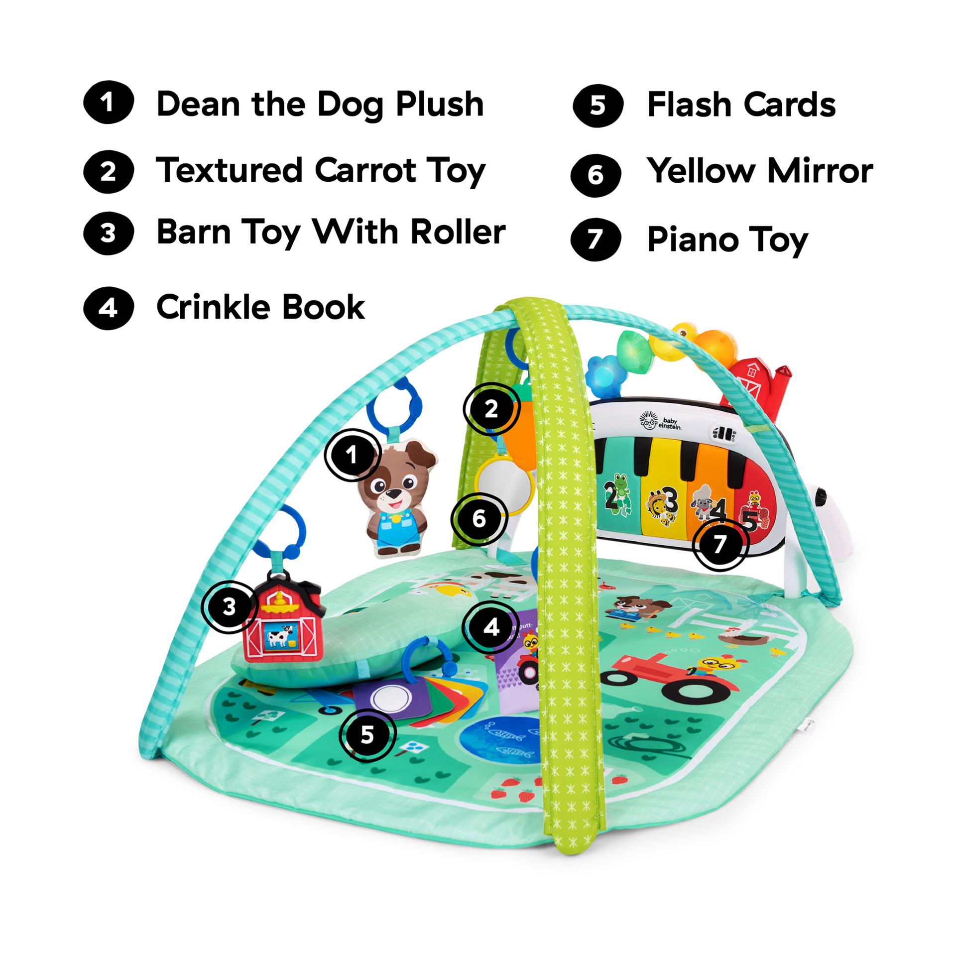 Baby Einstein 4-in-1 Kickin Tunes Music and Learning Play Gym - Meadow Music & Language.