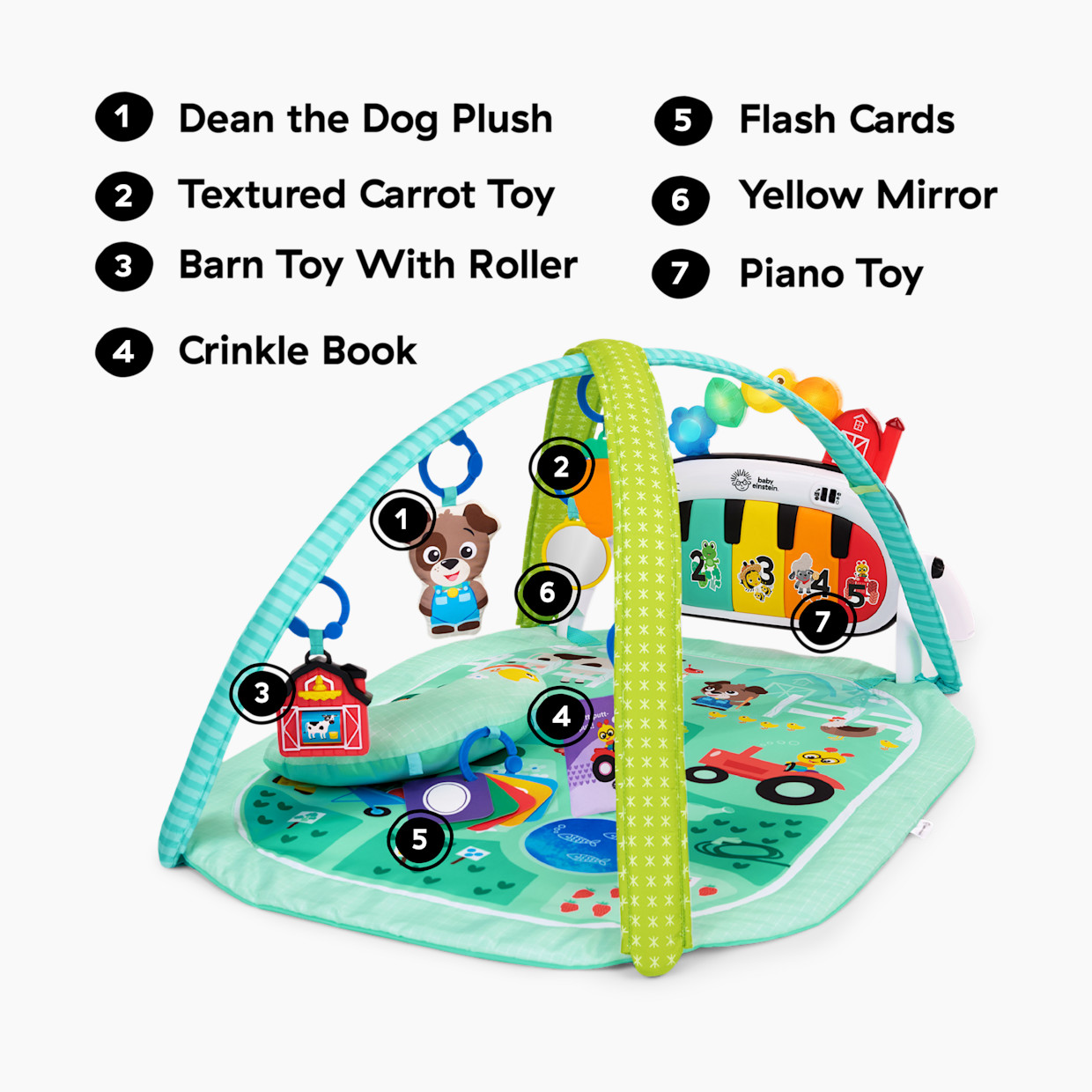 Baby Einstein 4-in-1 Kickin Tunes Music and Learning Play Gym - Meadow Music & Language.