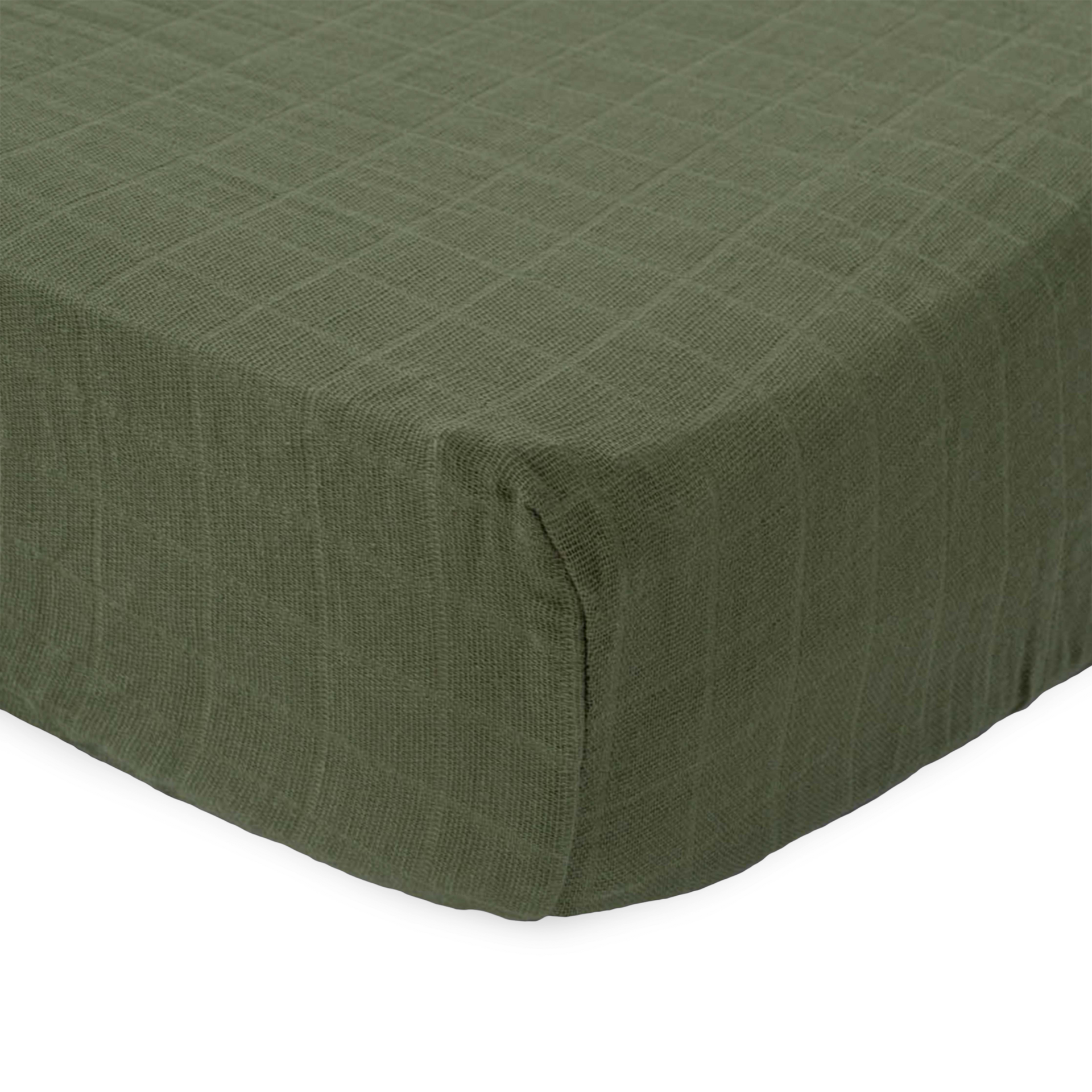 Little Unicorn Premium Crib Sheet | Breathable & Super-Soft Muslin Fabric (Fern)
