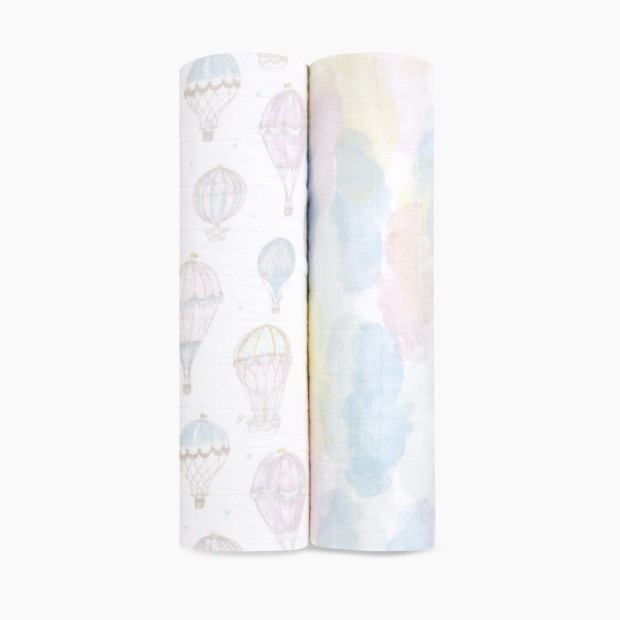 Aden + Anais Organic Muslin Swaddles (2 Pack) - Above The Clouds.