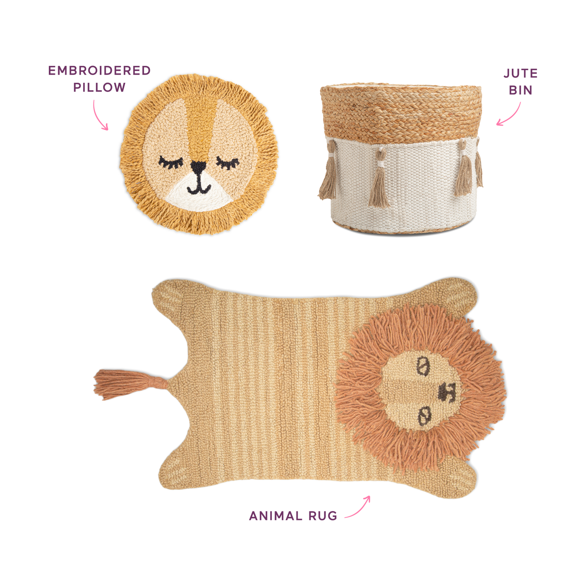 Crane Baby Lion Decor Bundle.