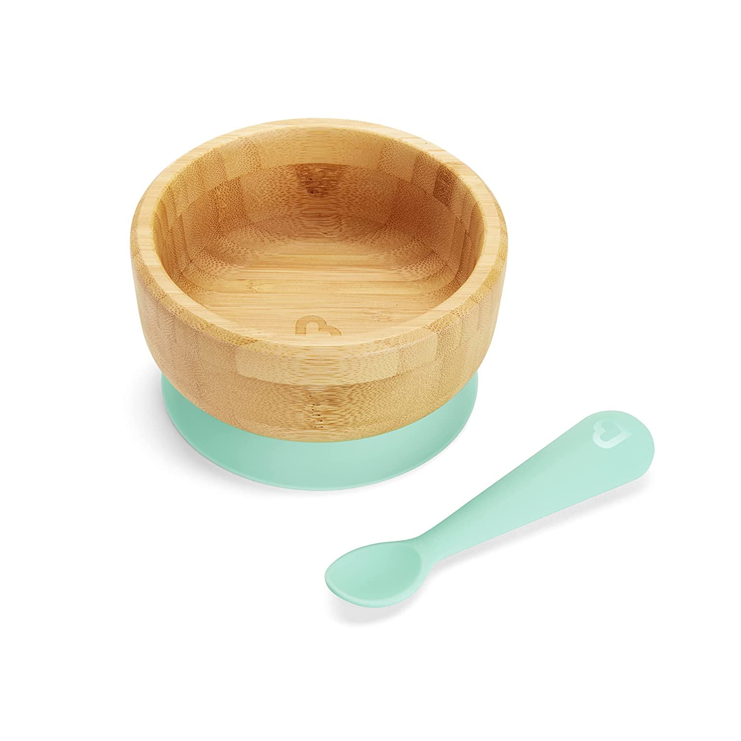Munchkin Bambou Suction Bowl and Silicone Spoon Set for Toddlers.