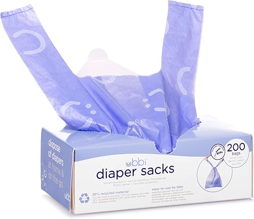 Ubbi Disposable Diaper Sacks (200 Count).