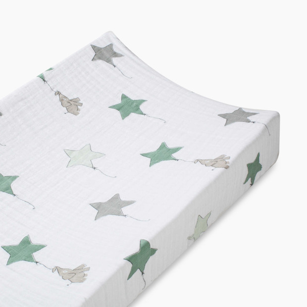 Aden + Anais Essentials Cotton Muslin Changing Pad Cover - Up, Up And Away Elephant.