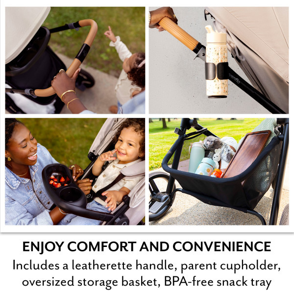 Evenflo Pivot NXT Travel System with LiteMax NXT Infant Car Seat - Latte Tan.