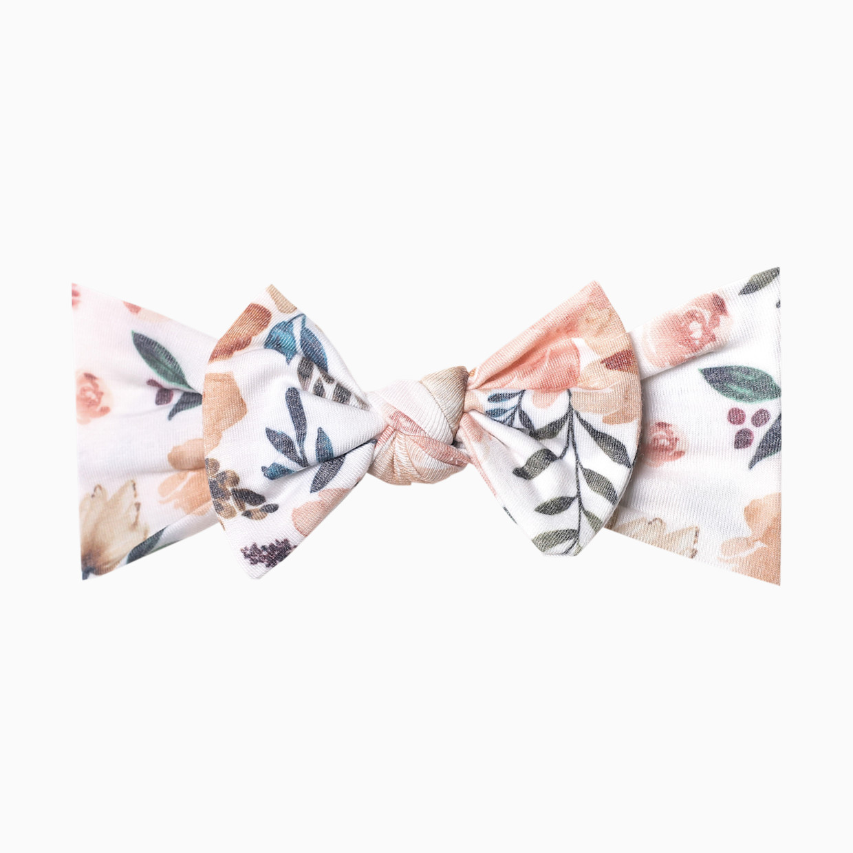 Copper Pearl Knit Headband Bow - Autumn.