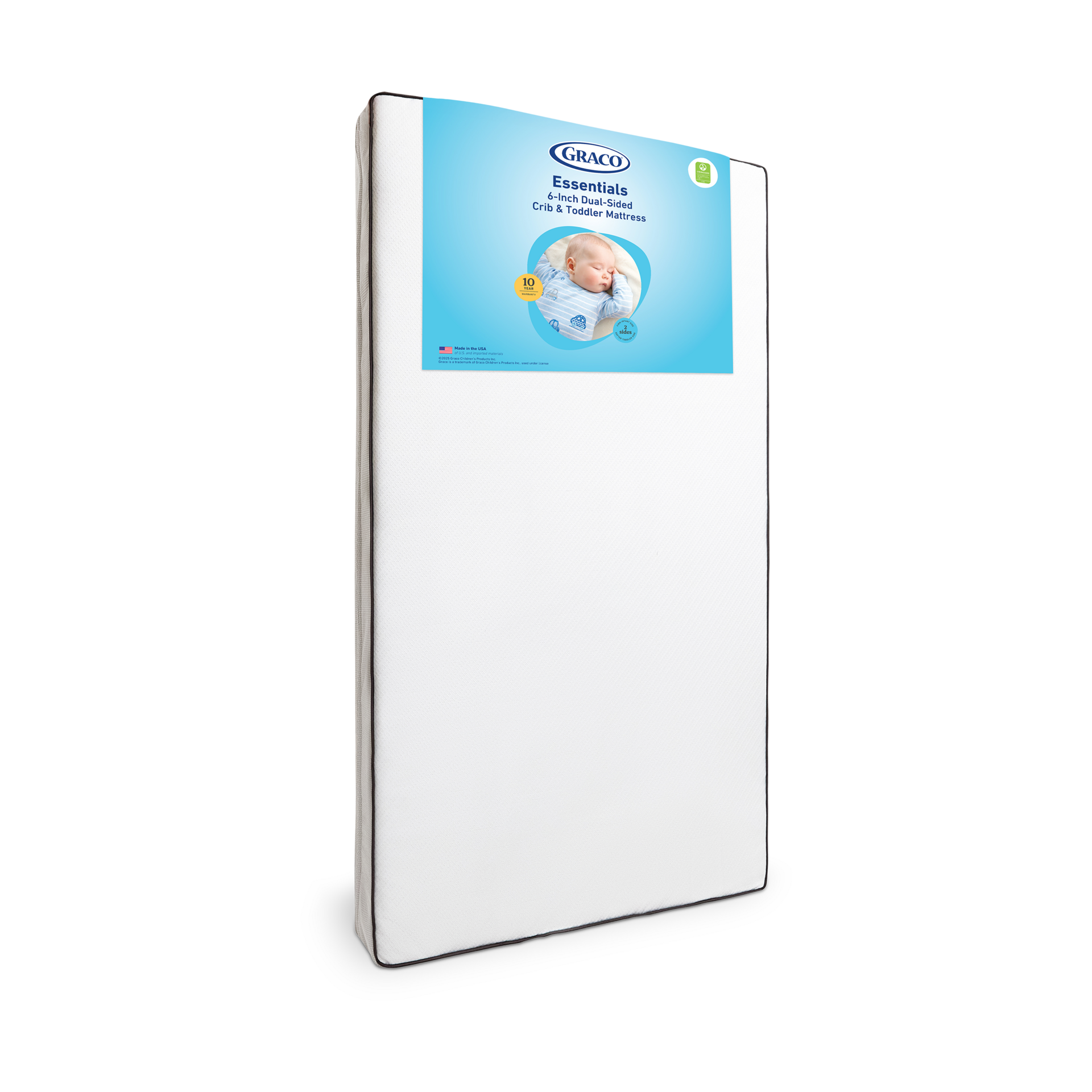 Graco Essentials 6-Inch Dual-Sided Crib & Toddler Mattress.