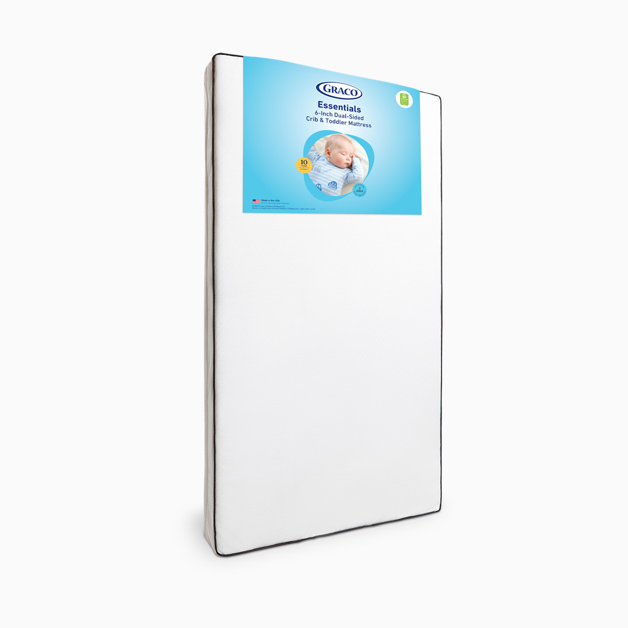 Graco Essentials 6-Inch Dual-Sided Crib & Toddler Mattress.