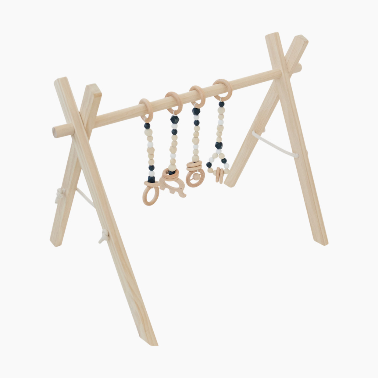 Poppyseed Play Wooden Baby Gym - Black Toys.