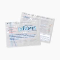 Dr. Brown's Microwave Steam Sterilizer Bags for Baby Bottles, Pacifiers, Pump Parts and Accessories, Travel Baby Bottle Sterilizer, 30 Uses per Bag, 5 Count (Pack of 1)