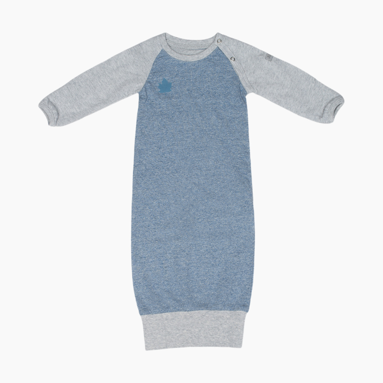 Juddlies Designs Organic Cotton Raglan Nightgown - Blue, 0-3 Months.