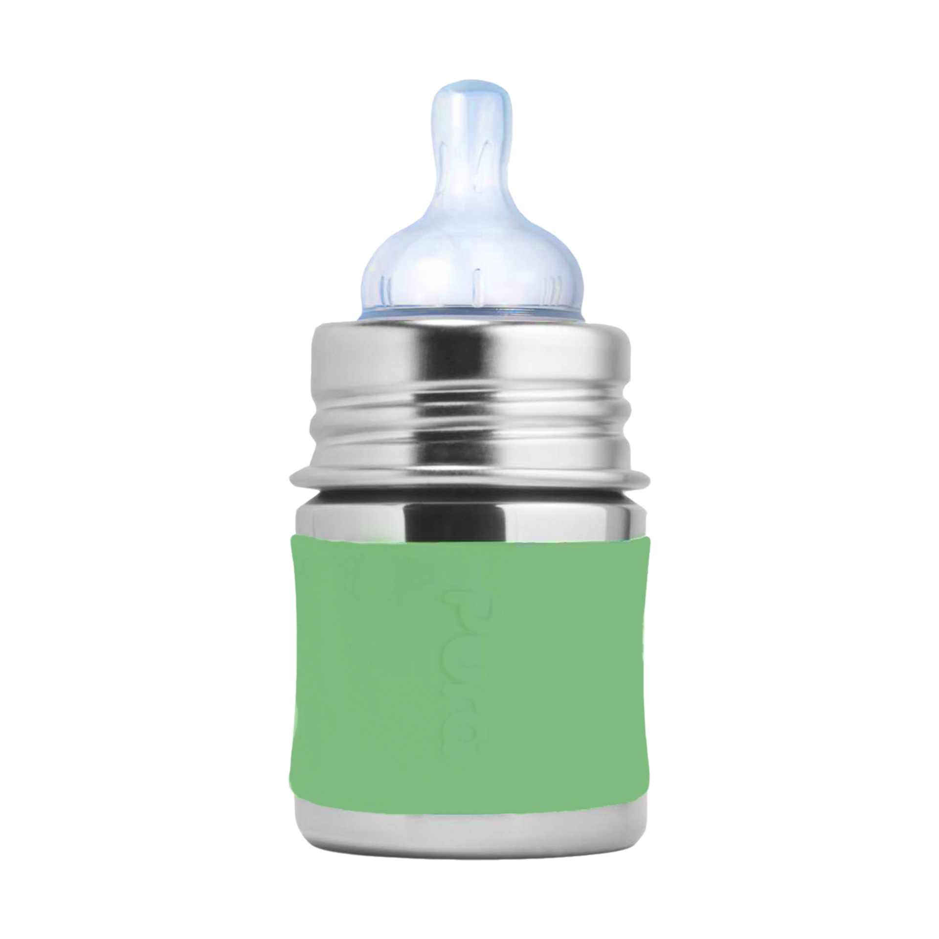 Pura Stainless Steel Baby Bottle - Moss, 5oz.