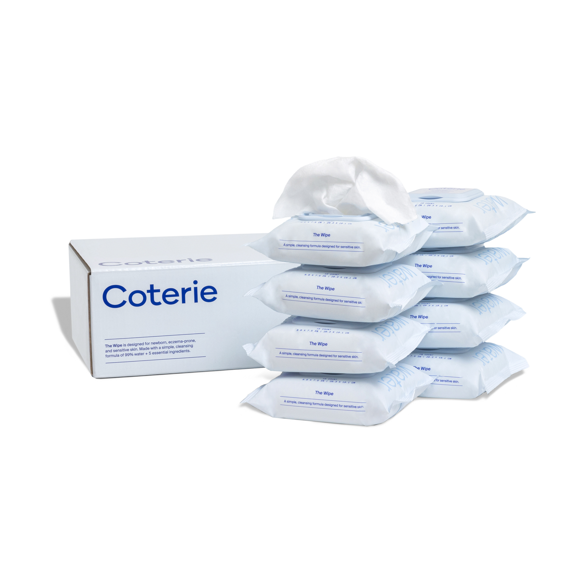 Coterie 99% Water Travel Baby Wipes - 144 Count.