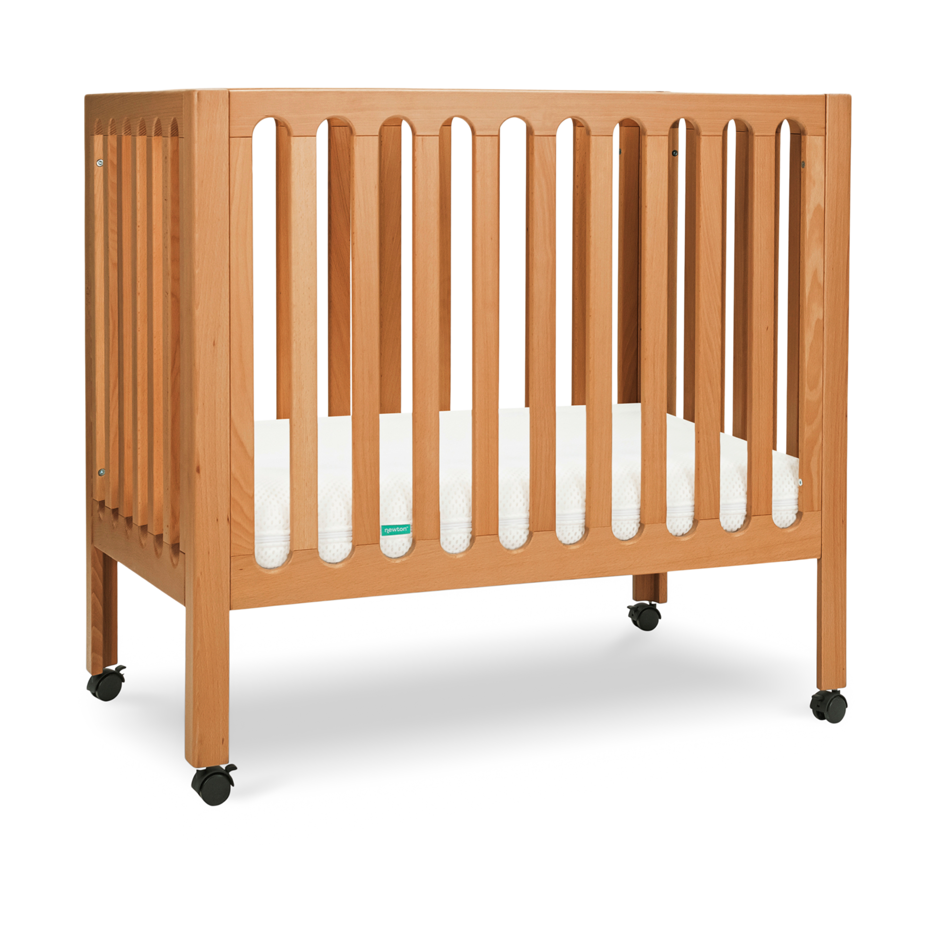 Newton Baby Galileo Mini Crib & Newton Mini Crib Mattress - Chestnut.