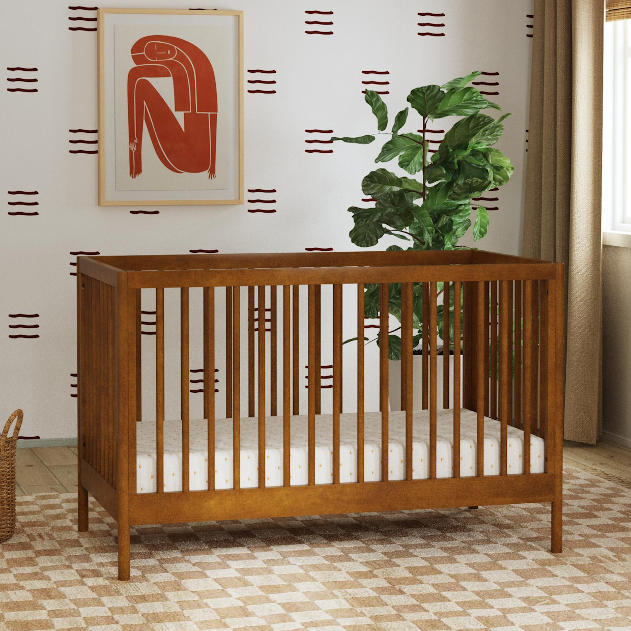 daVinci Birdie 3-in-1 Convertible Crib - Walnut.