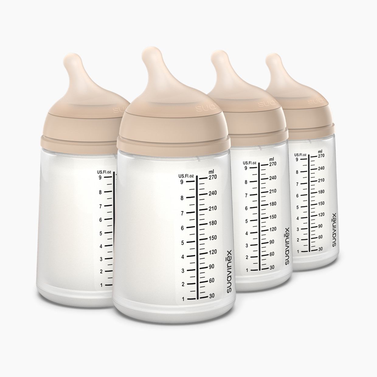 Suavinex Zero Zero Anti-Colic Bottle - Light, 9 Oz, 4.