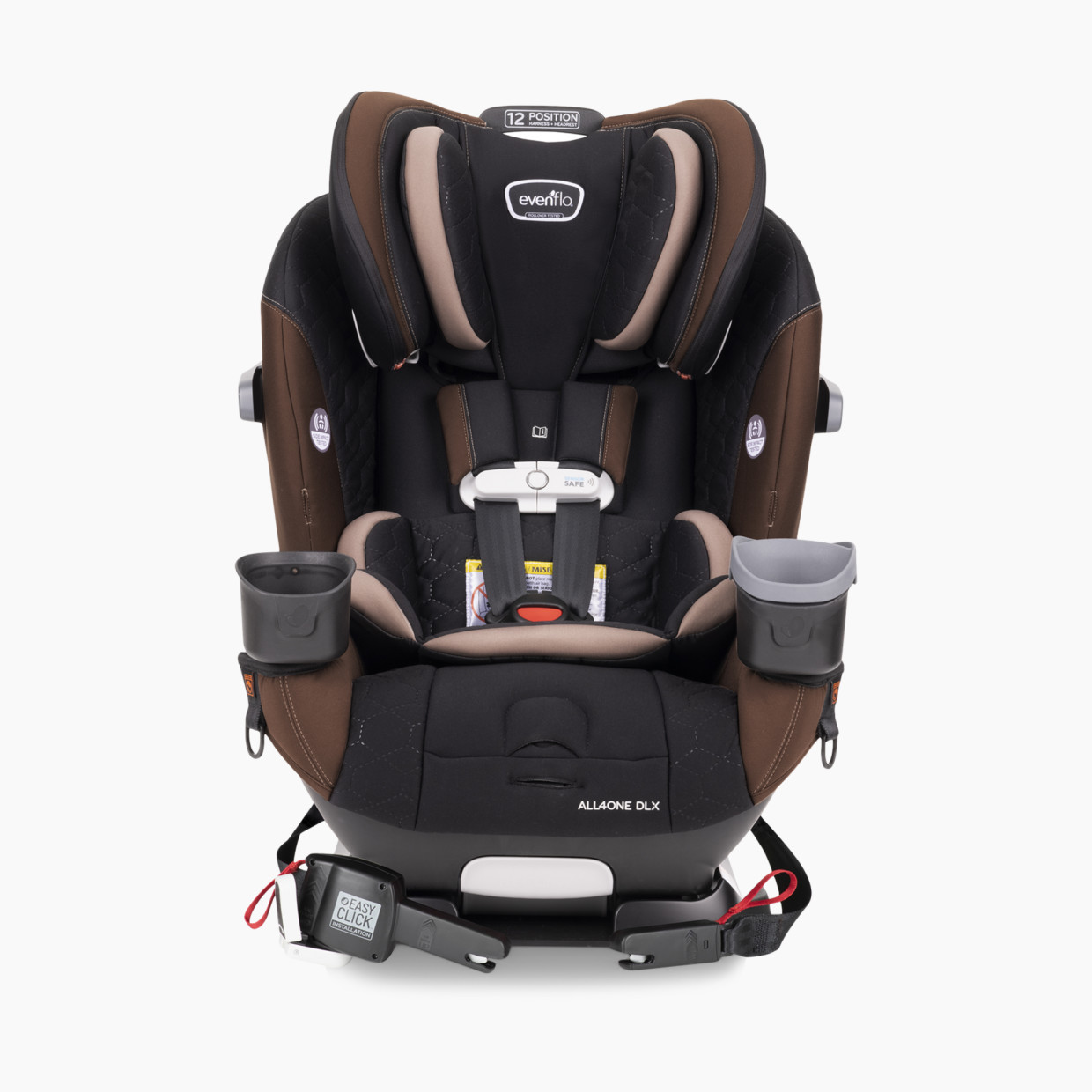Evenflo All4One DLX All-In-One Convertible Car Seat with SensorSafe - Belmont Brown.