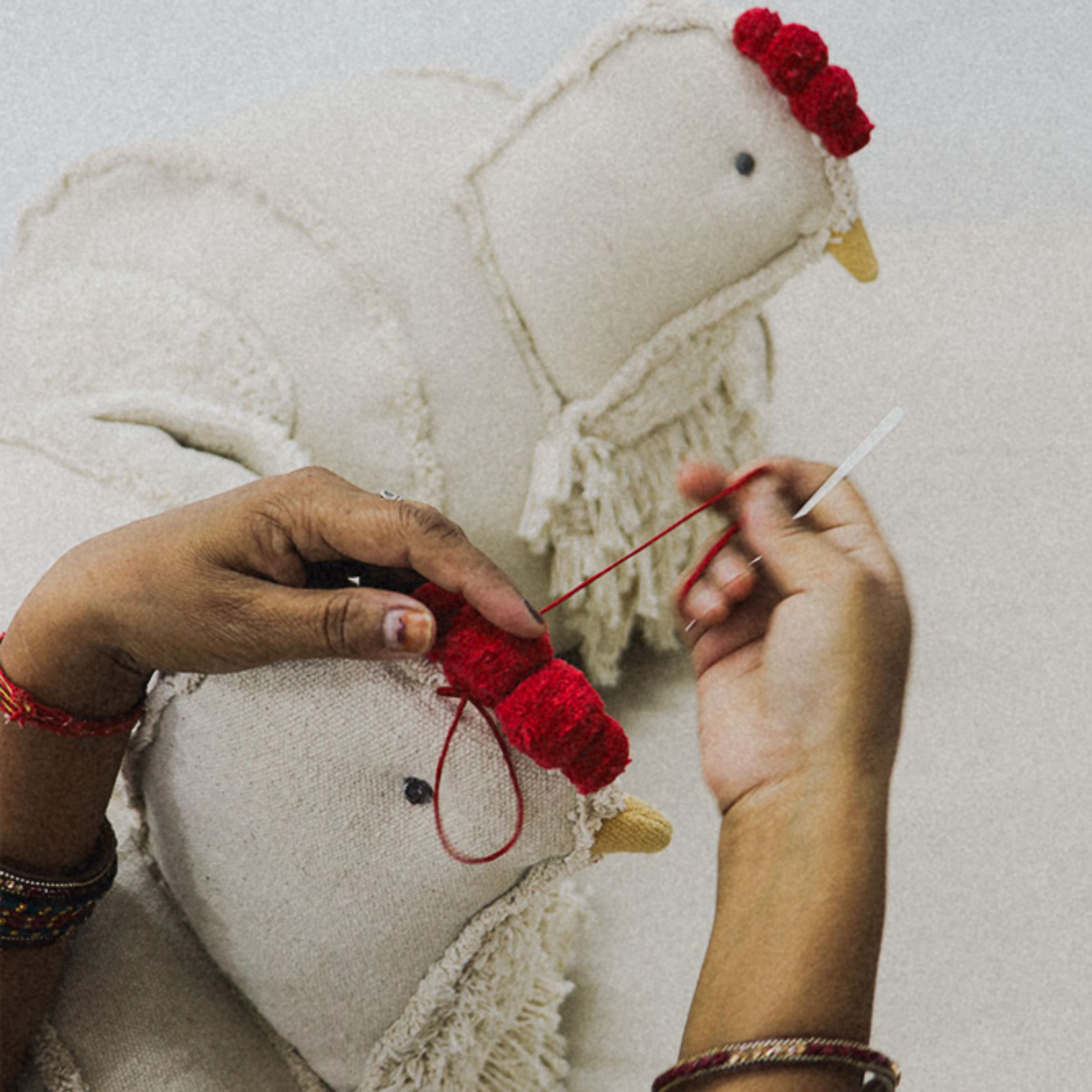 Lorena Canals Chicken Pouf.