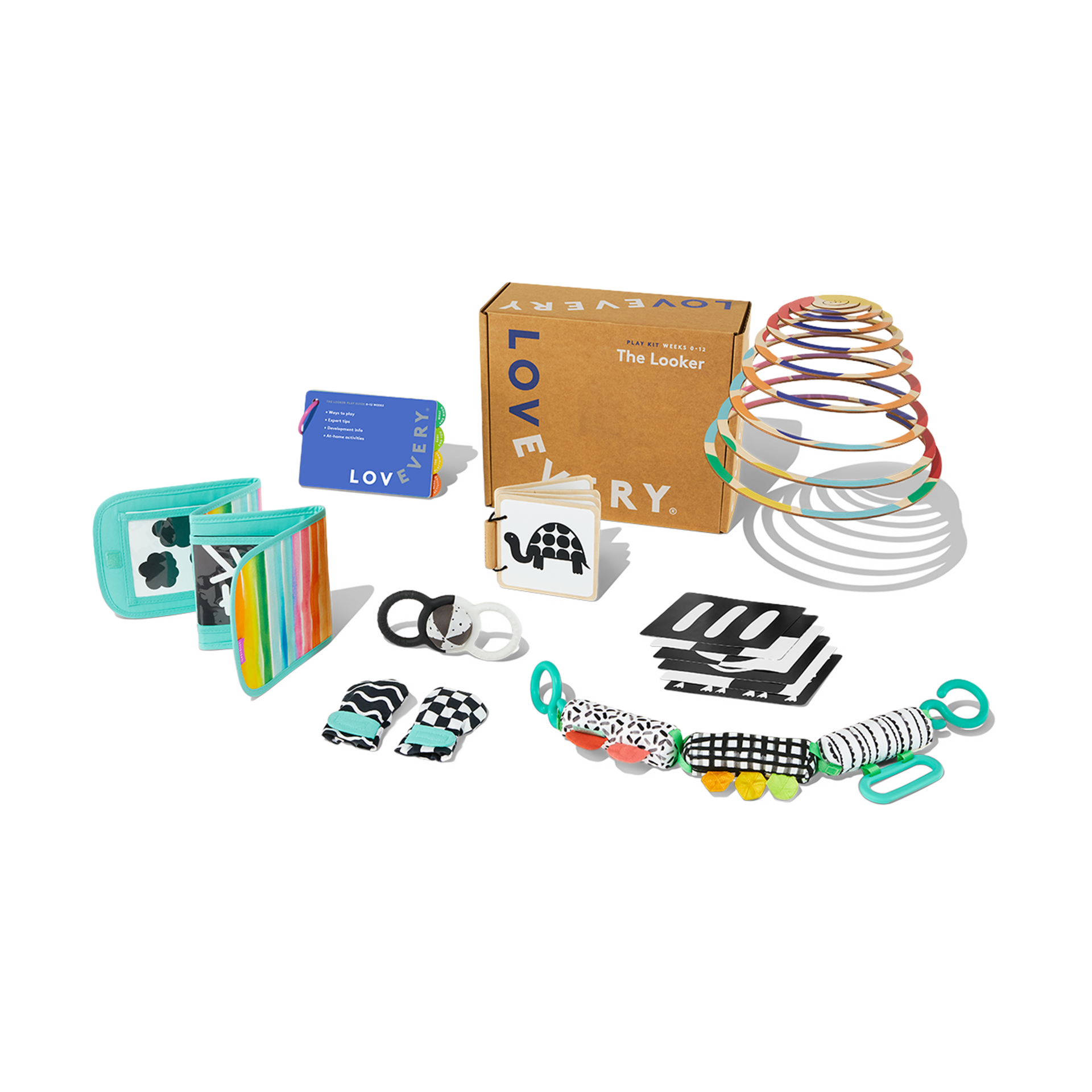 Lovevery The Looker Play Kit with Bonus Book 'We're Awake'.