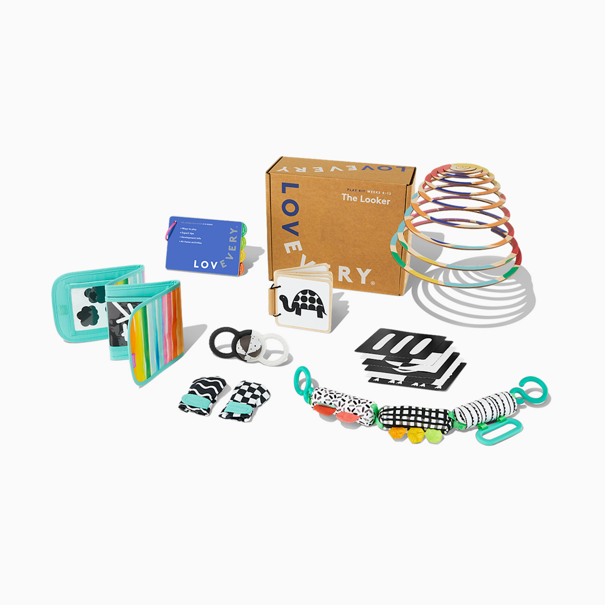 Lovevery The Looker Play Kit with Bonus Book 'We're Awake'.