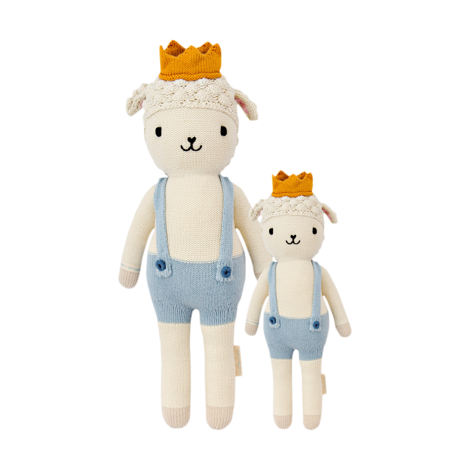 cuddle+kind Hand-Knit Doll - Sebastian The Lamb, Little 13''.