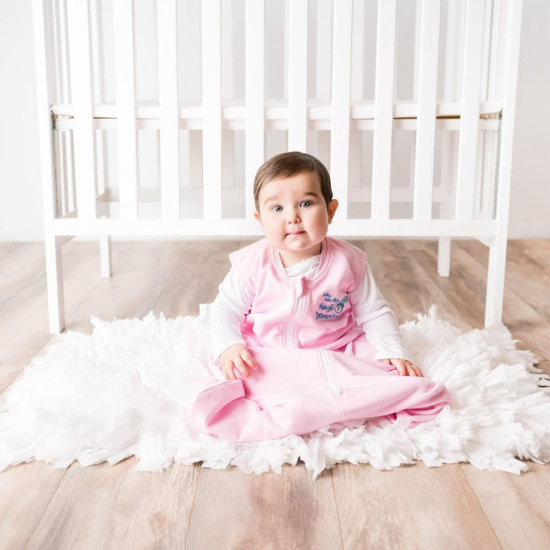 Baby Merlin's Magic Sleepsuit Cotton Dream Sack - Pink, 6-12 Months.