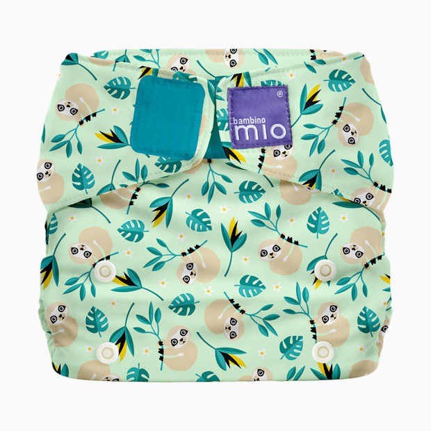 Bambino Mio Miosolo Classic Cloth Diaper - Swinging Sloth, One Size (8-35 Lbs).