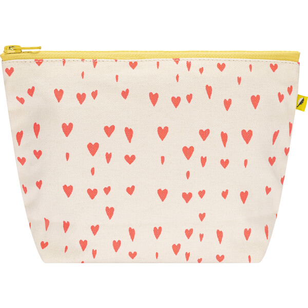 Fluf Heart Print Zip Pouch.